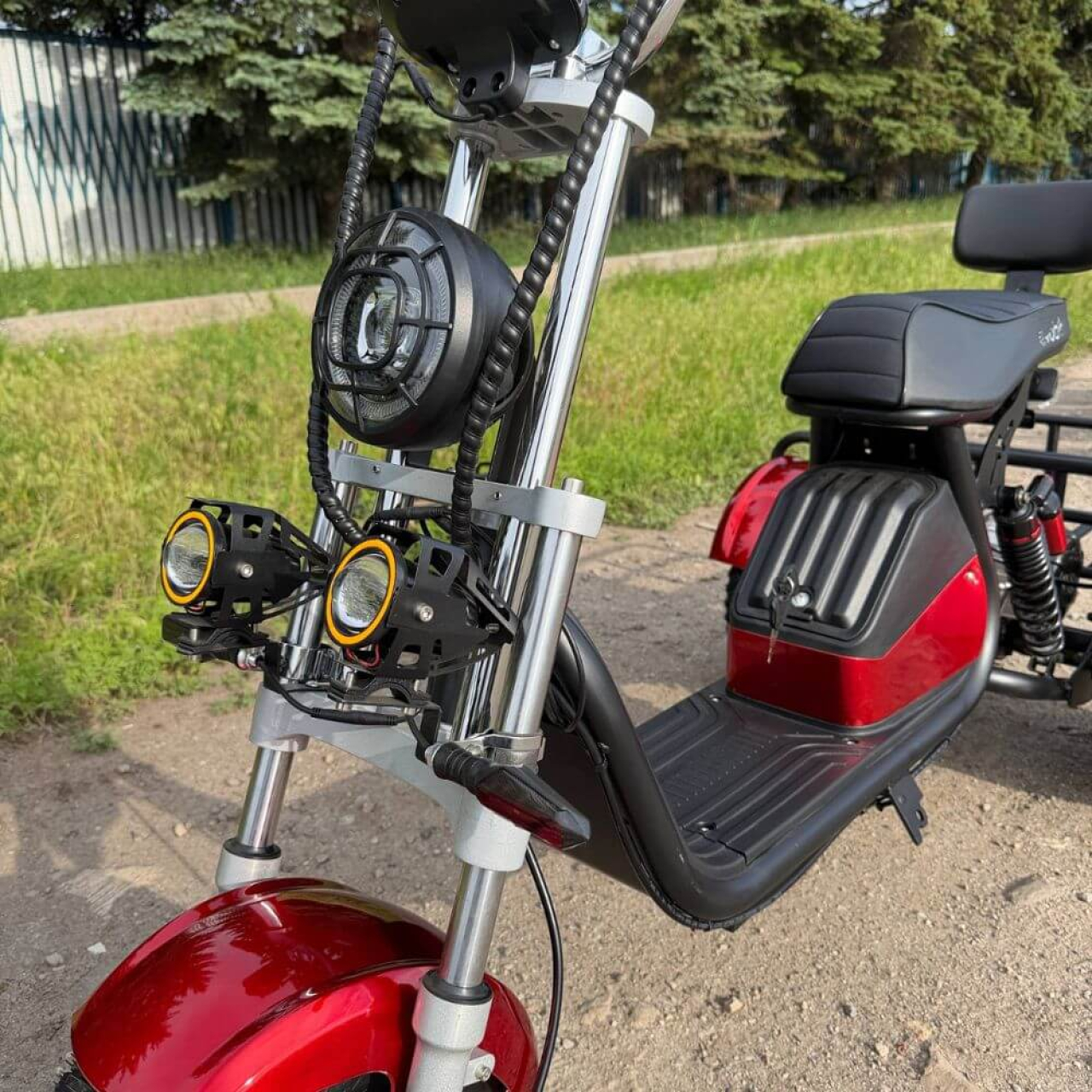 Електровелосипед EVOBIKE Grizzly X3 PRO 2500W 48V 24Ah триколісний, червоний, Фото 3