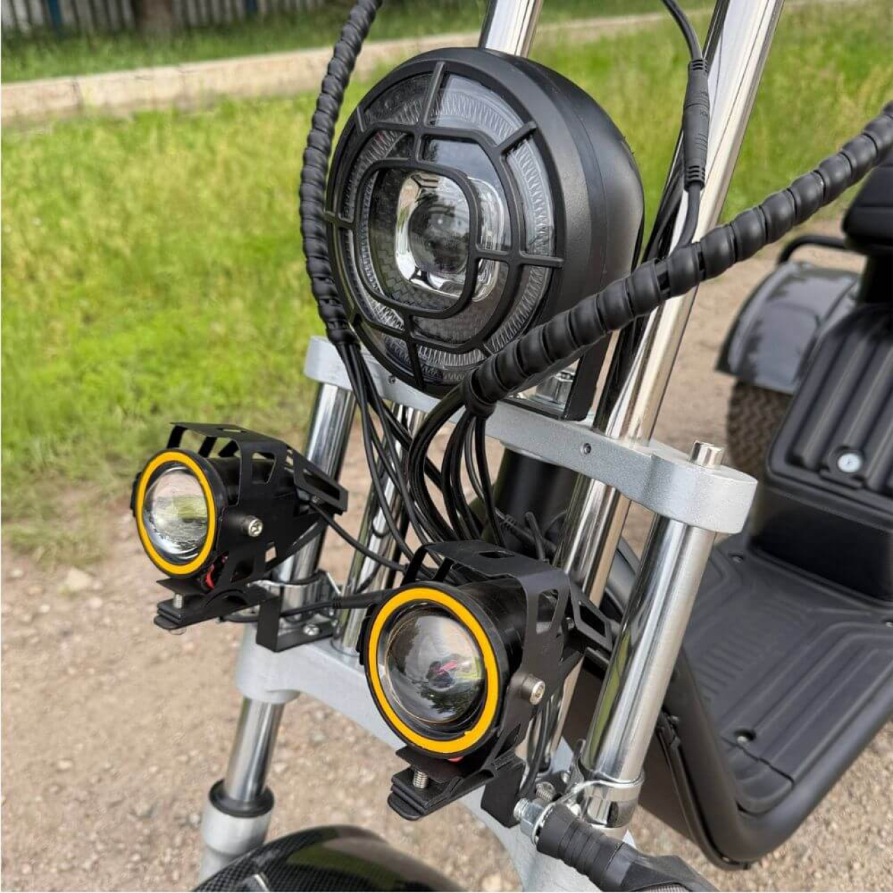 Електровелосипед EVOBIKE Grizzly X3 PRO 2500W 48V 24Ah триколісний, карбон, Фото 2