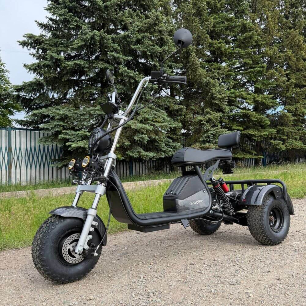 Електровелосипед EVOBIKE Grizzly X3 PRO 2500W 48V 24Ah триколісний, карбон, Фото 1