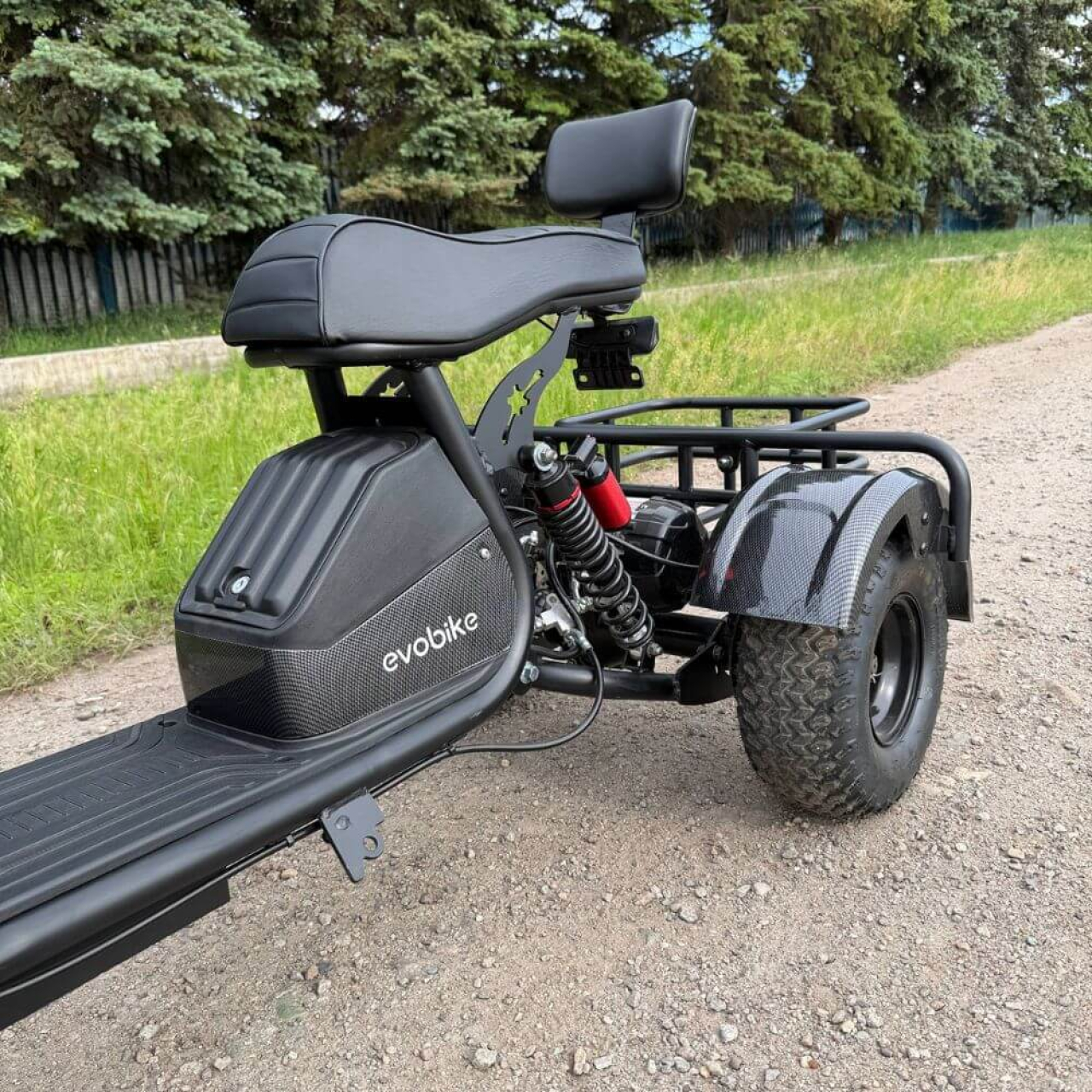 Електровелосипед EVOBIKE Grizzly X3 PRO 2500W 48V 24Ah триколісний, карбон, Фото 6