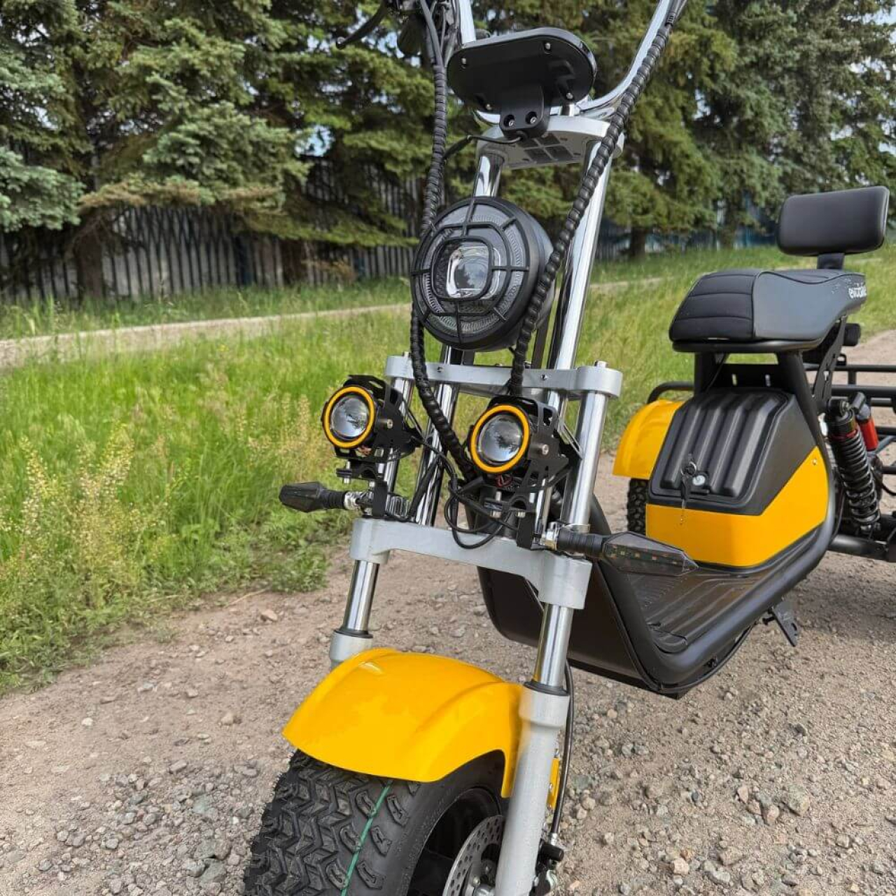 Електровелосипед EVOBIKE Grizzly X3 PRO 2500W 48V 24Ah триколісний, жовтий, Фото 6