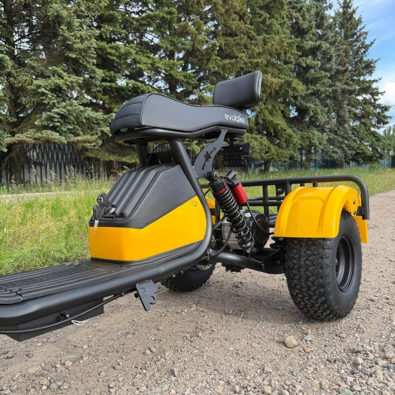 Електровелосипед EVOBIKE Grizzly X3 PRO 2500W 48V 24Ah триколісний, жовтий, Фото 8